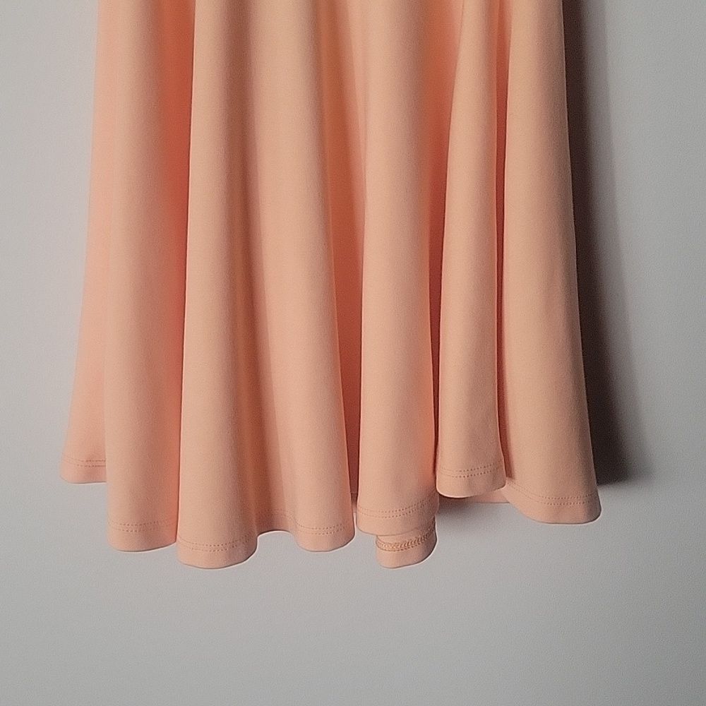 NEW American Apparel Peach Orange Y2k Skater Mini Fit Flare Dress S Indie Sexy - Picture 6 of 16